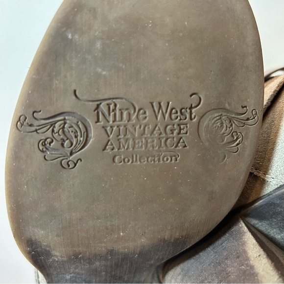 Nine West Vintage America Collection Ankle Boots — Taupe Suede Sz 6.5 - Picture 2 of 10
